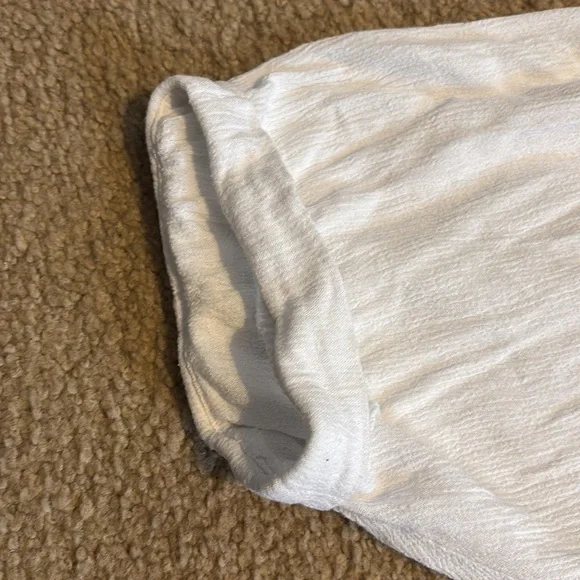 Umgee White Embroidered Pink Floral High Low Top Size L - Picture 4 of 9